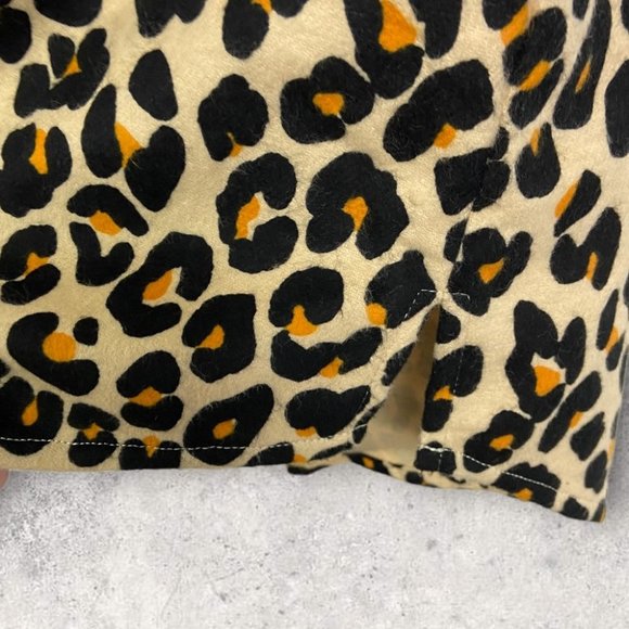 NEW Nordstrom Leopard Print Cotton Flannel Pajama Dress Nightshirt Size Medium - Picture 12 of 14